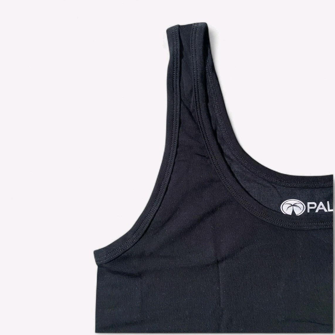 Palm Bamboo Vest Top – Black