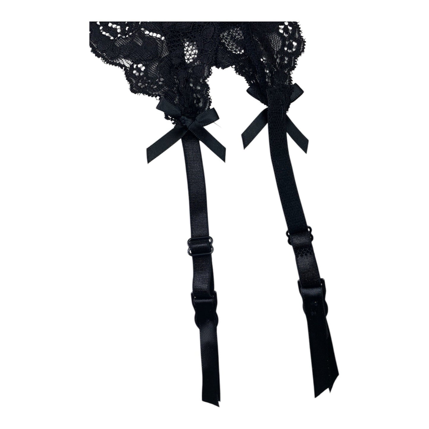 Red or Black  Lace Suspender Belt Floral Semi Sheer  Lace Lingerie UK 8-20