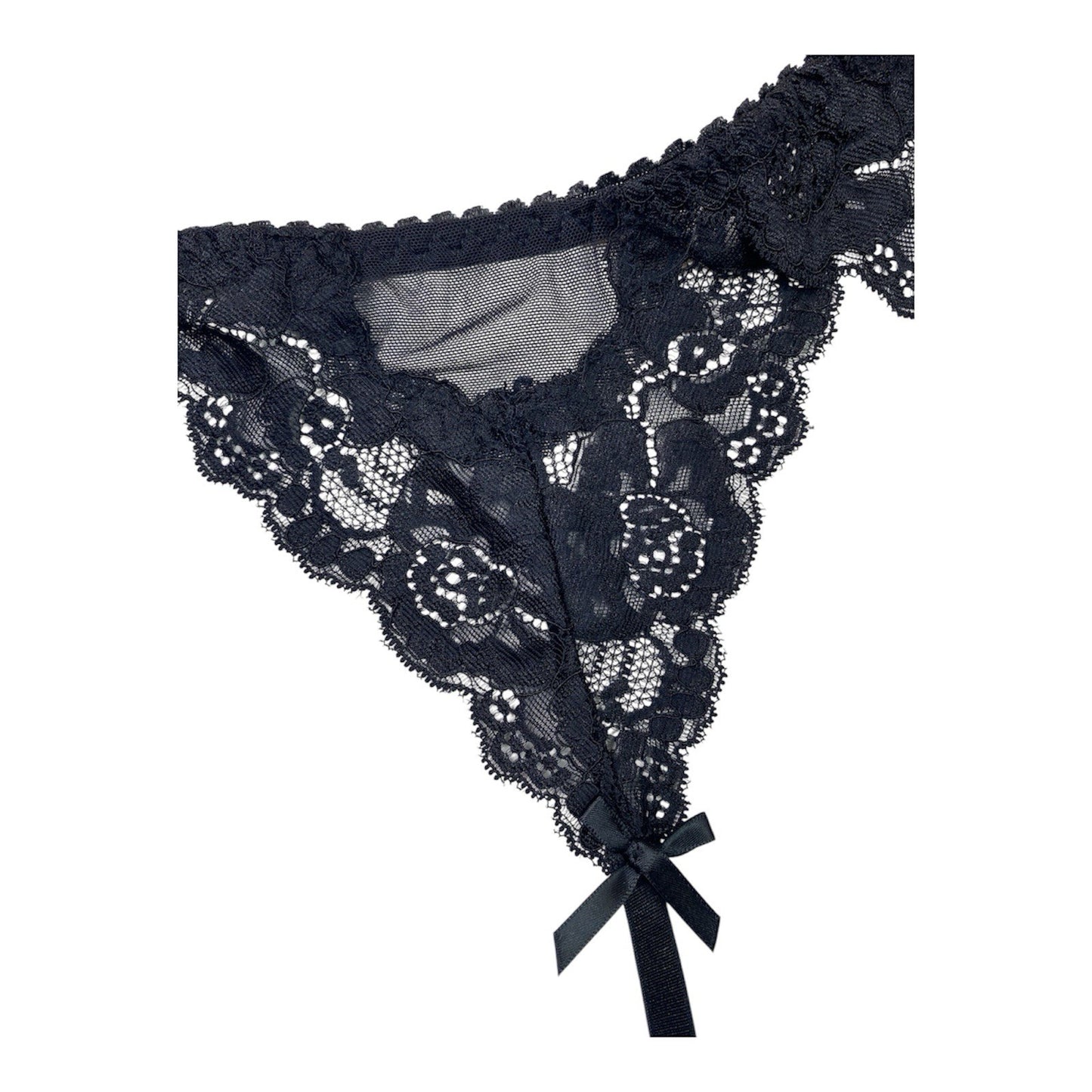 Red or Black  Lace Suspender Belt Floral Semi Sheer  Lace Lingerie UK 8-20