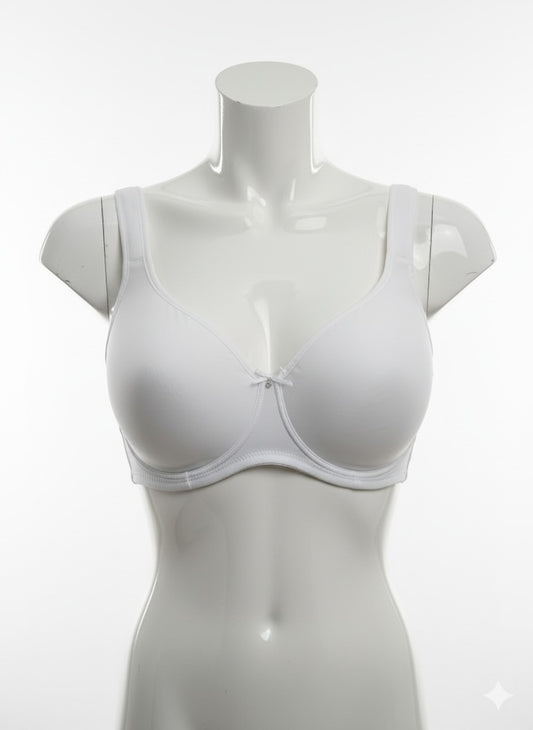 Valbonne Full Cup Minimiser Bra – Underwired Stretch Support Bra Black or White