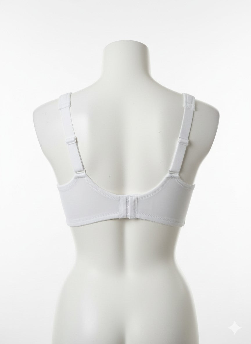 Valbonne Full Cup Minimiser Bra – Underwired Stretch Support Bra Black or White