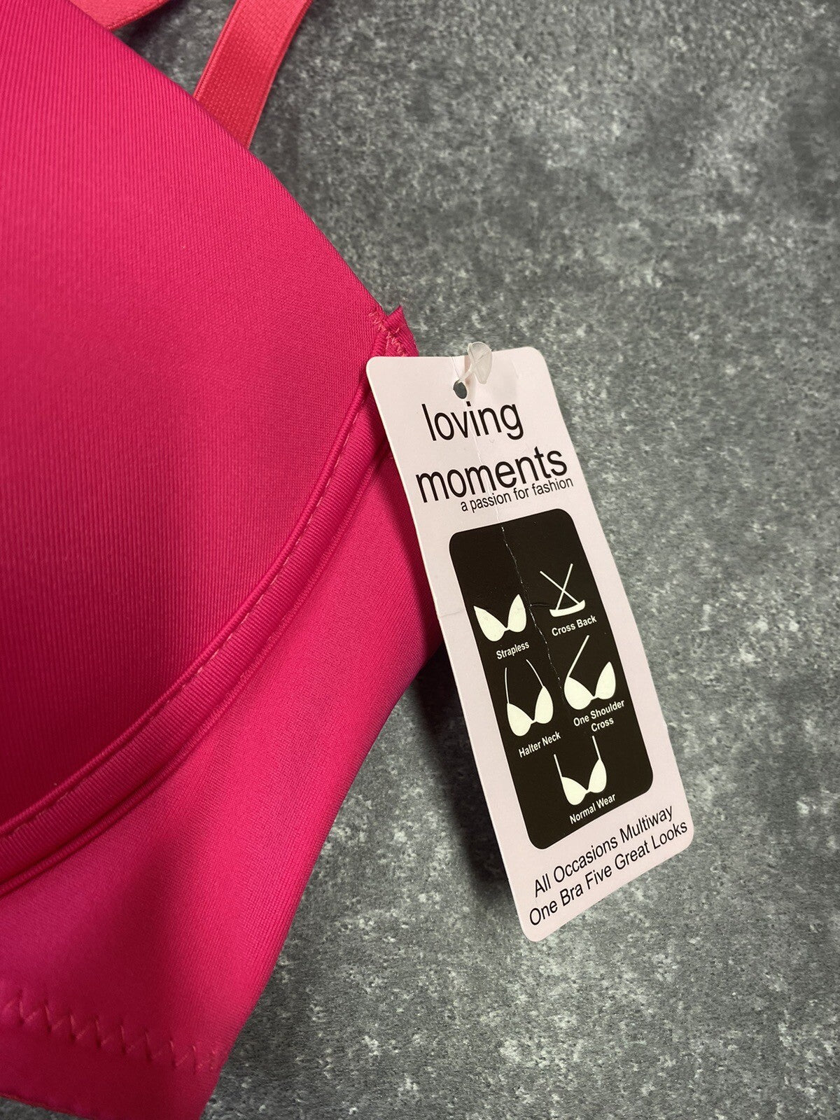 Coral Pink Multiway Bra Strapless Bra Underwired Padded Sizes 34 - 40 / B-DD Cup
