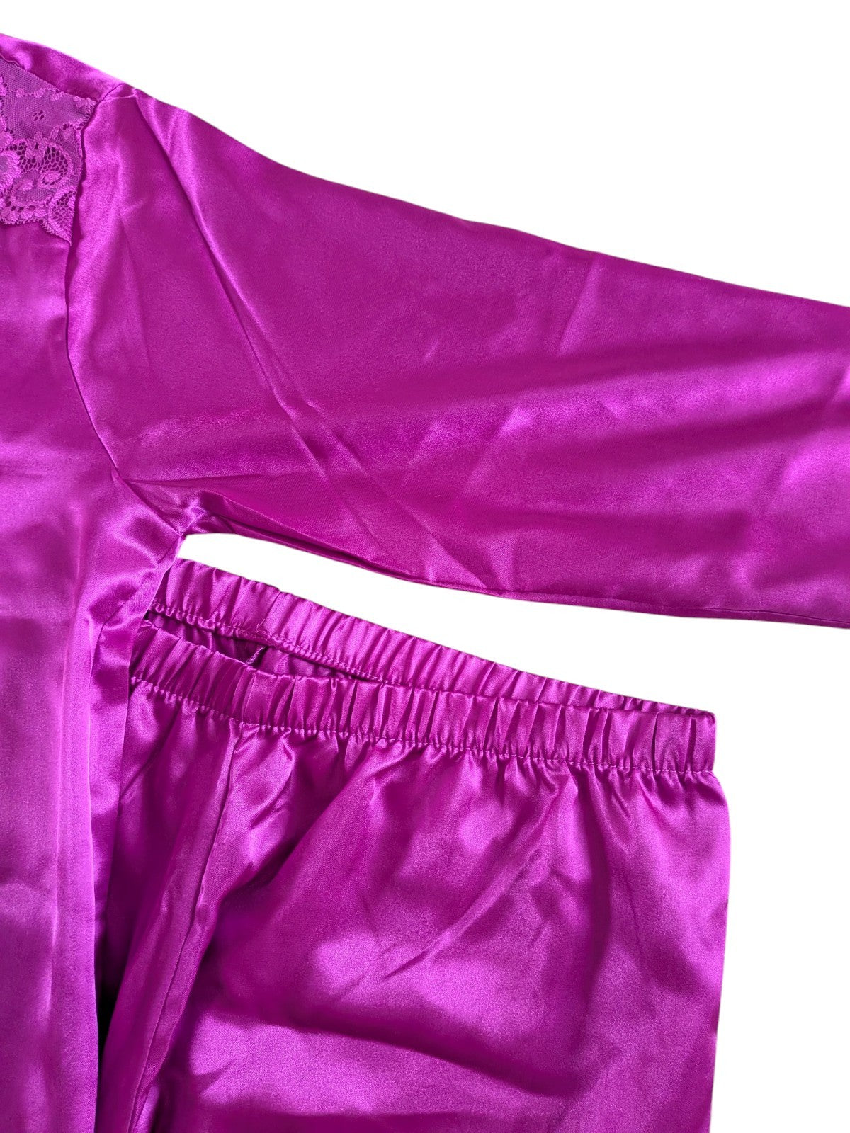 Indigo Sky Satin Pyjama Set – Fuchsia