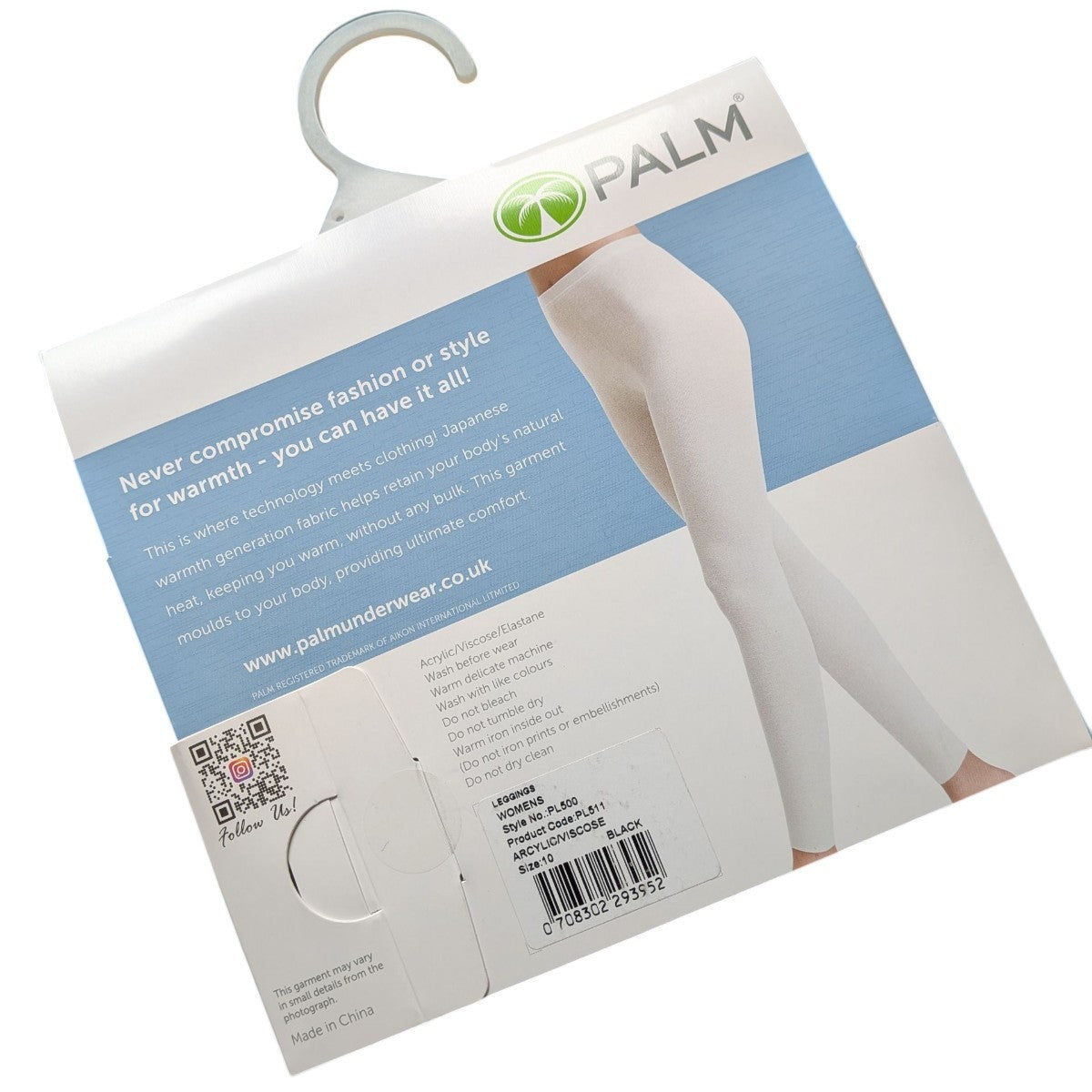Palm Thermal Leggings – Black, Ivory & Beige
