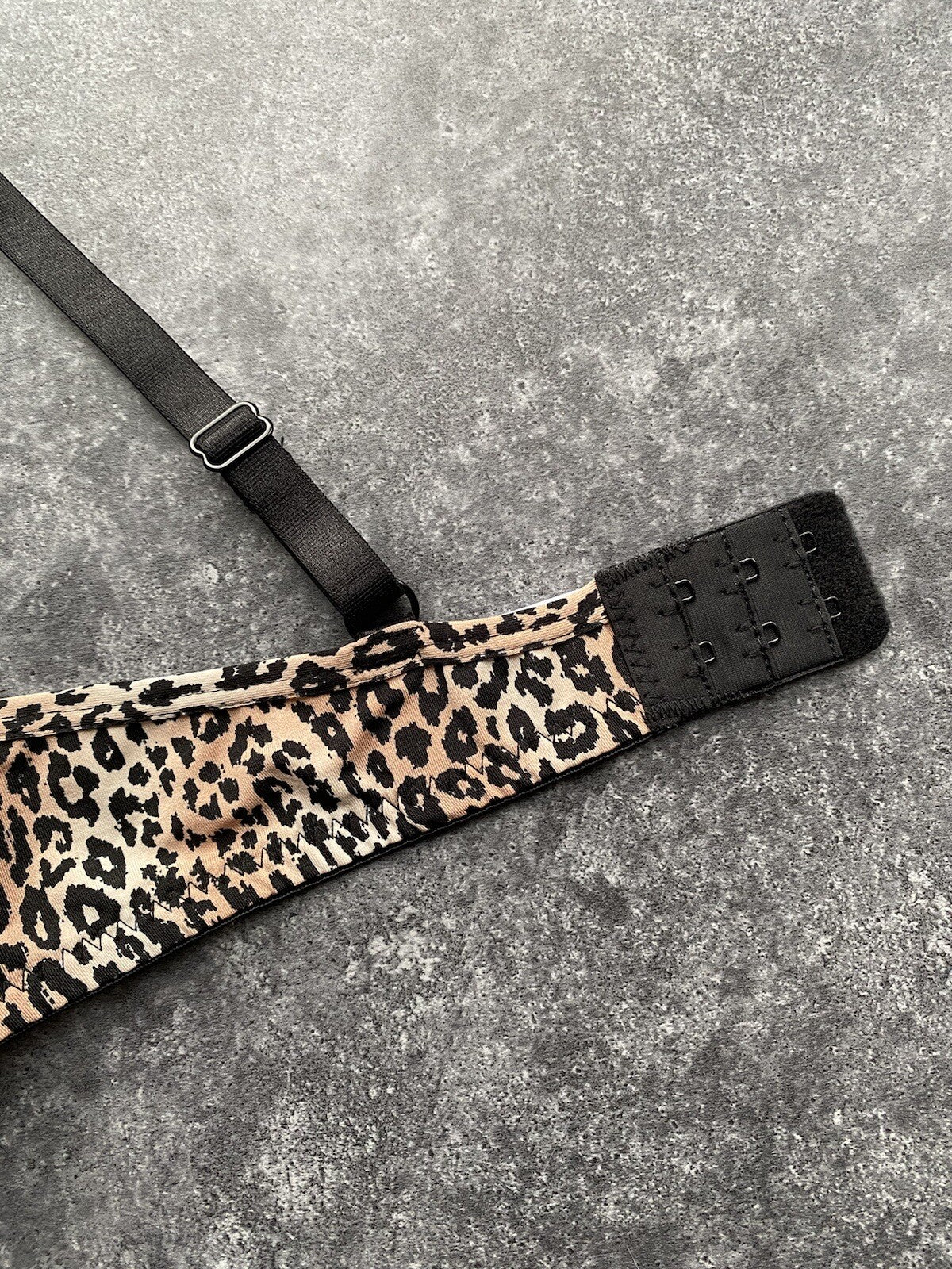 Animal Print Leopard Print T Shirt Bra with Black Lace Thong Sizes 32-38 B to D