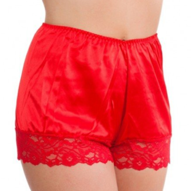 Satin French Knickers – 3 Pack (White, Red & Black)