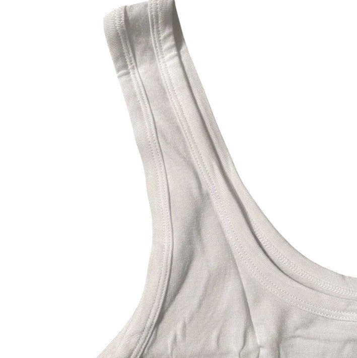 Palm Bamboo Vest Top – White