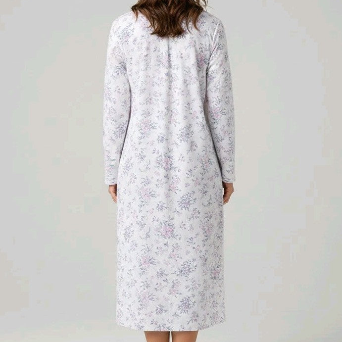 Marlon Floral Cotton Nightdress – Lilac