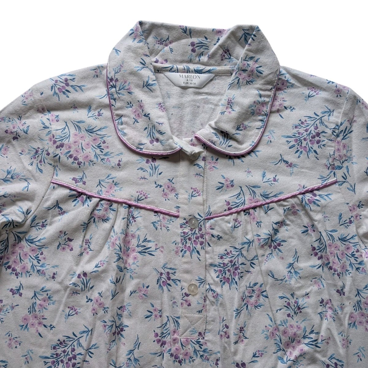Marlon Floral Cotton Nightdress – Lilac