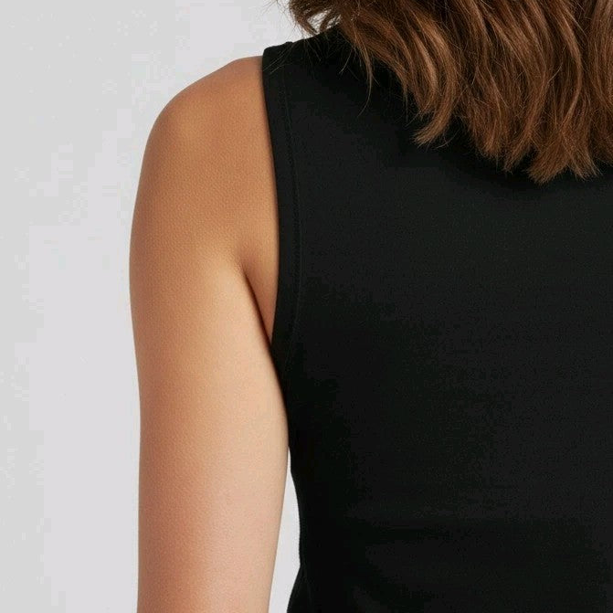 Palm Bamboo Vest Top – Black