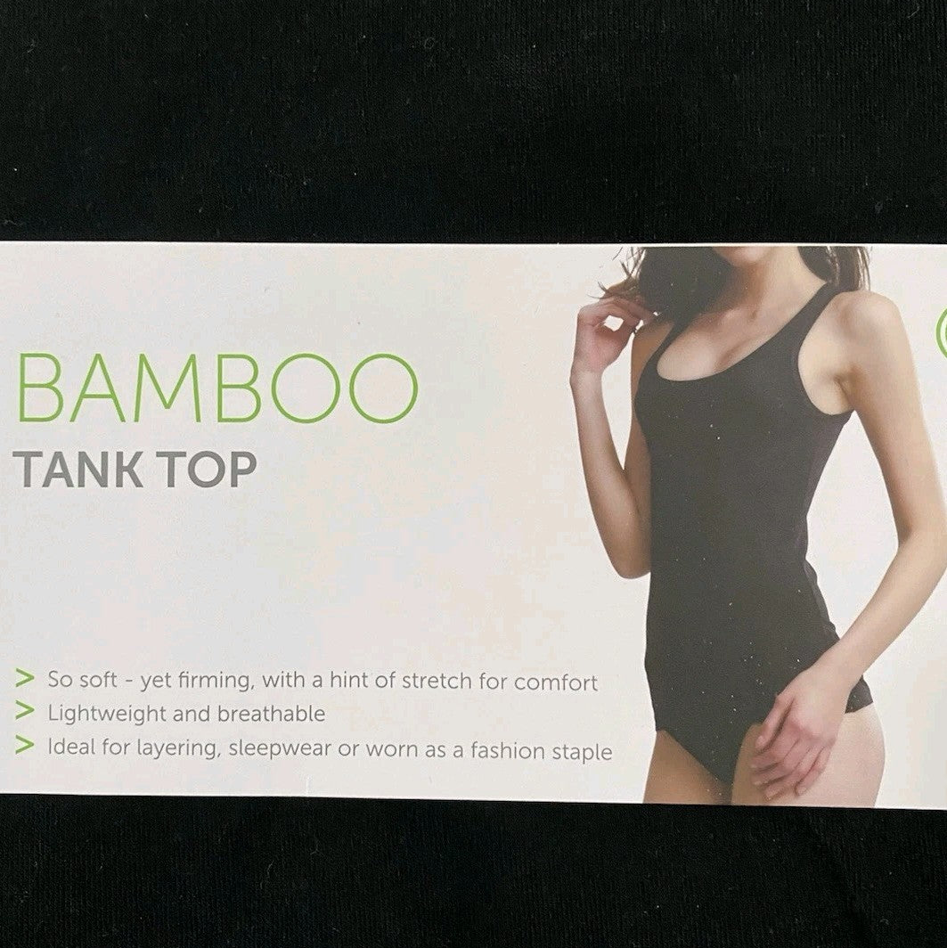 Palm Bamboo Vest Top – Black